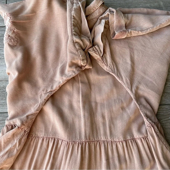 Solitaire Nude Blush Embroidery Tiered Back  Tunics - Picture 16 of 16